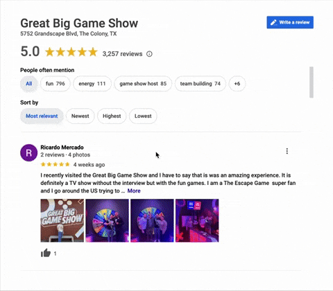 Great Big Game Show Reviews