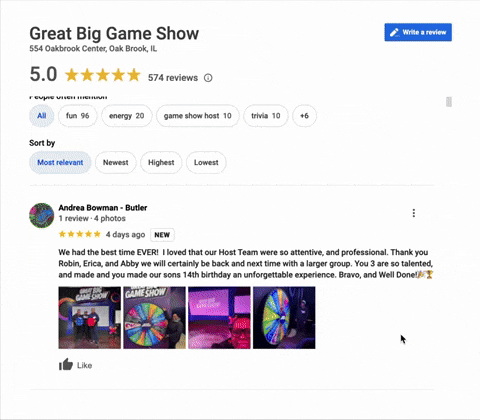 Great Big Game Show Reviews